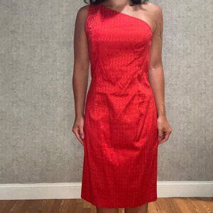 Red Mod Vintage Jessica McClintock for Gunne Sax shift dress